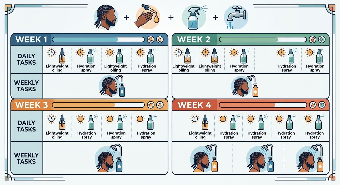 Scalp care checklist chart for men braids in Jonesboro