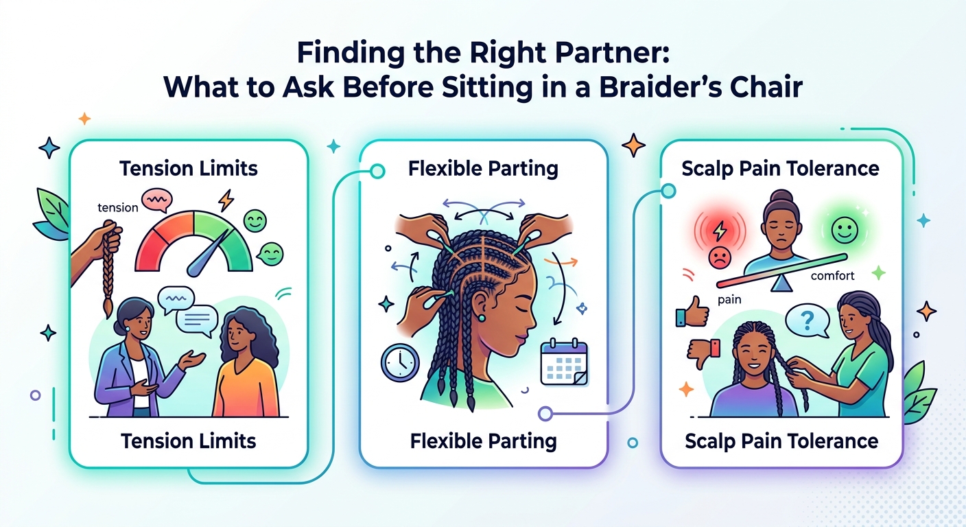 Consultation checklist to find braiders that don't pull edges