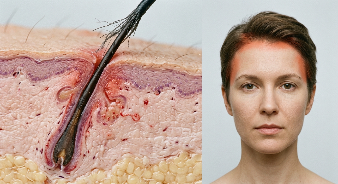 Hairline vulnerability map and follicle erythema from protective styling