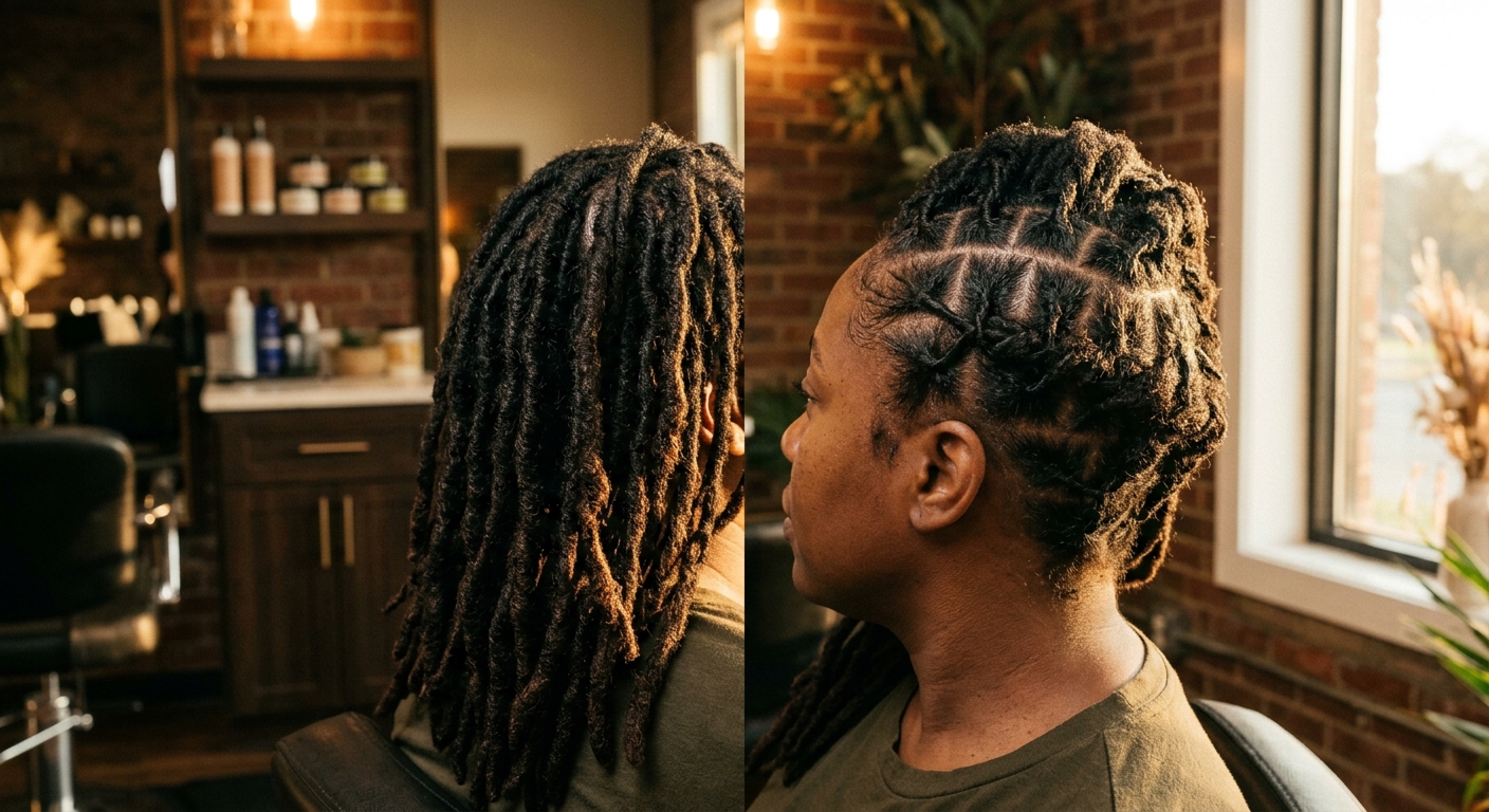 Tension-free knotless parts and loc protective styling in Jonesboro