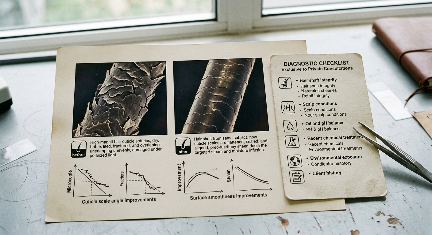 Microscopic hair cuticle analysis at a private Jonesboro salon