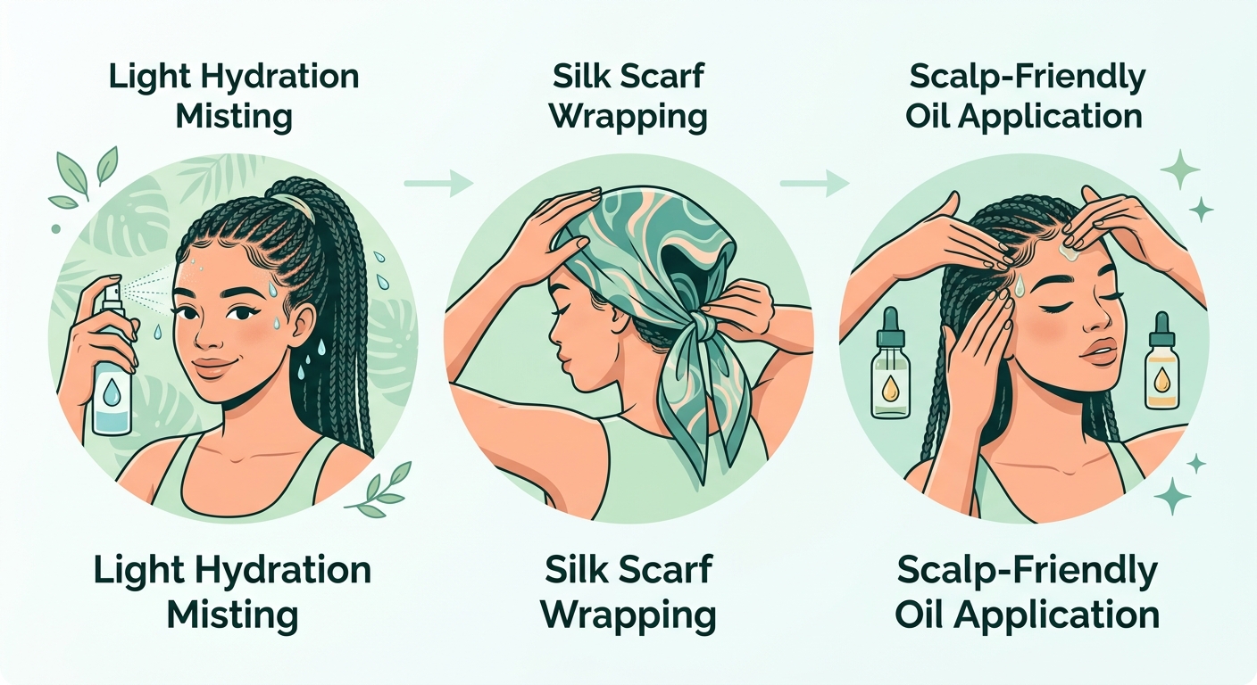 Daily edge care steps to protect hairlines from braid tension